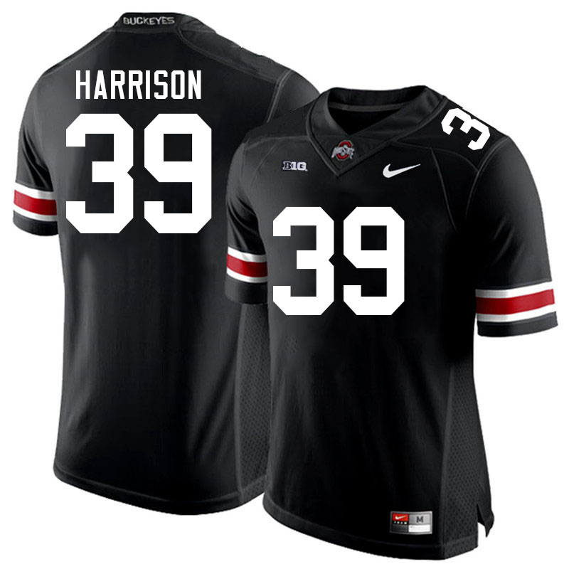 #39 Malik Harrison Ohio State Buckeyes Jerseys Football Stitched-Black
